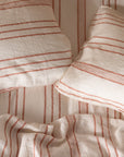rust stripe linen pillowcases