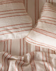 rust stripe linen pillowcases