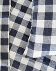 Ink Grid Linen Fitted Sheet