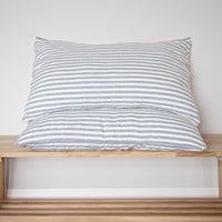 Ocean stripe linen pillowcase