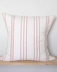 Rust Stripe Linen Pillowcases - Pair