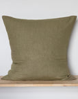 Light Olive Linen Pillowcases - Pair