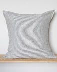 Charcoal Stripe Linen Pillowcases - Pair