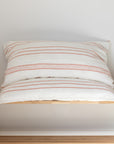 Rust Stripe Linen Pillowcases - Pair