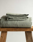 Sage Green 100% Pure French Flax Linen Flat Sheet