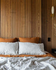 Pinstripe 100% Pure French Flax Linen Duvet Cover