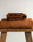 Rust 100% Pure French Flax Linen Flat Sheet