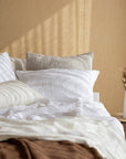 white linen duvet