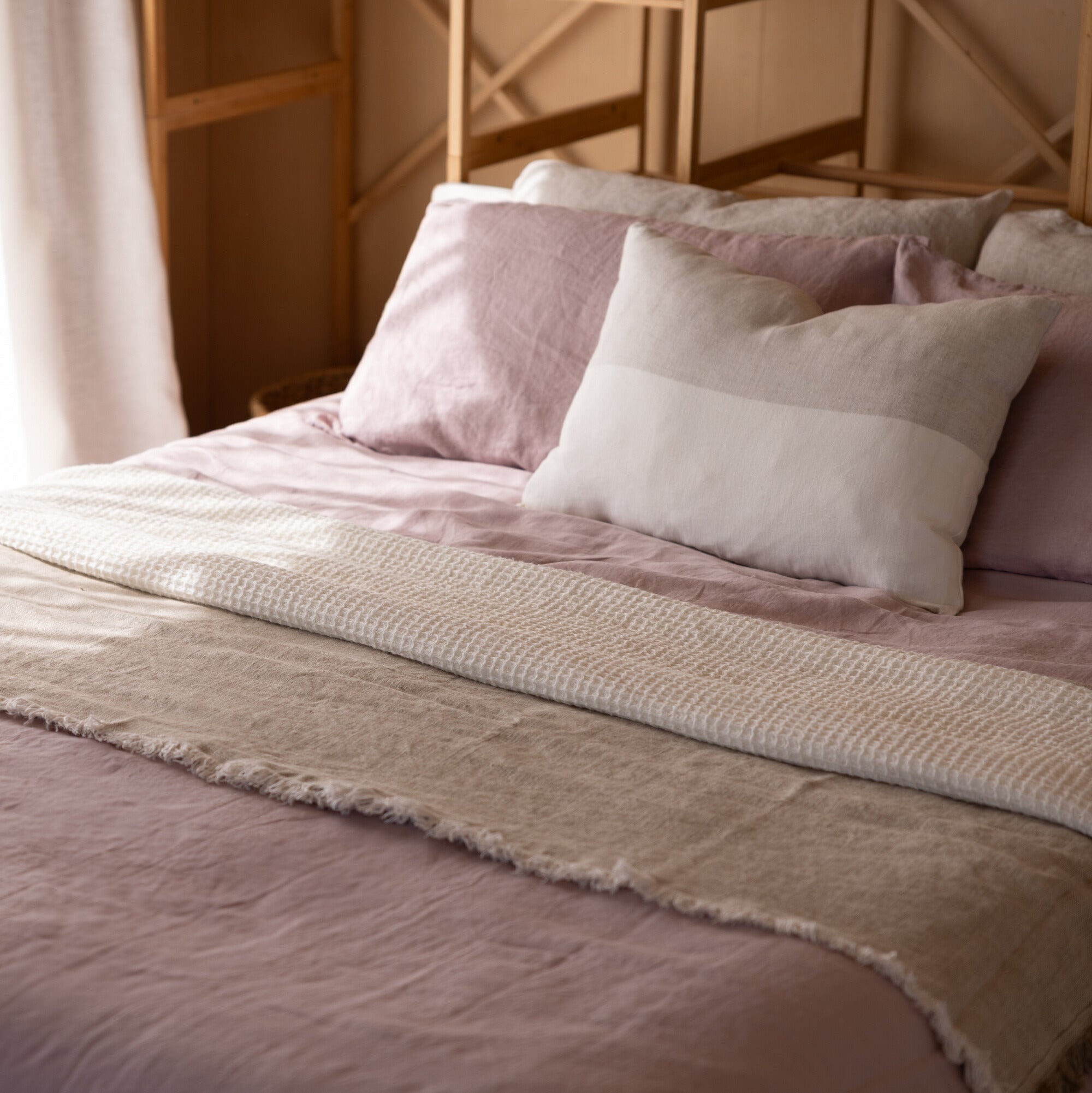 dusky pink linen 