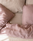 Dusky Pink Linen Duvet Cover