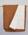 Caramel linen quilt