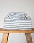 Ocean stripe pure linen sheets