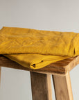 Mustard Linen Pillowcases - Pair