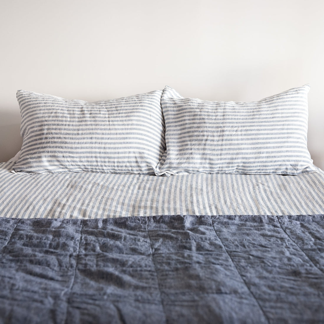 Ocean Stripe Linen Duvet Cover