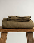 Olive Linen Fitted Sheet