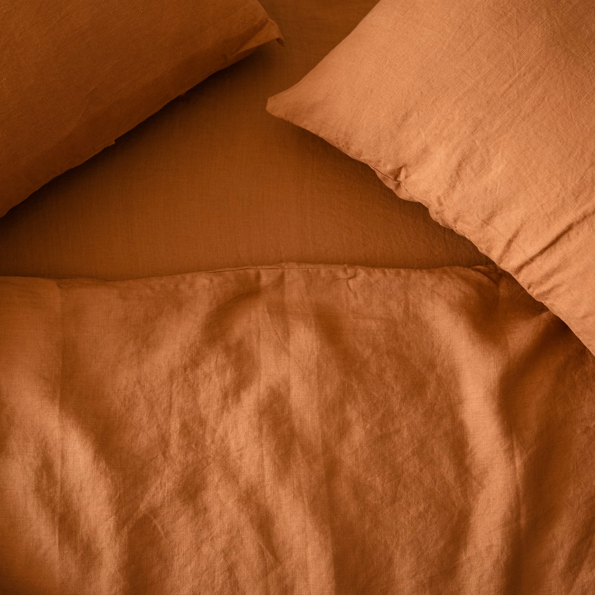 Rust Linen Duvet Cover