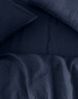 Midnight Blue Linen Duvet Cover