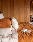 Rust Linen Duver Cover