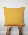 ochre linen cushion cover