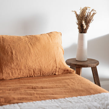 Brick Linen Pillowcases - Pair