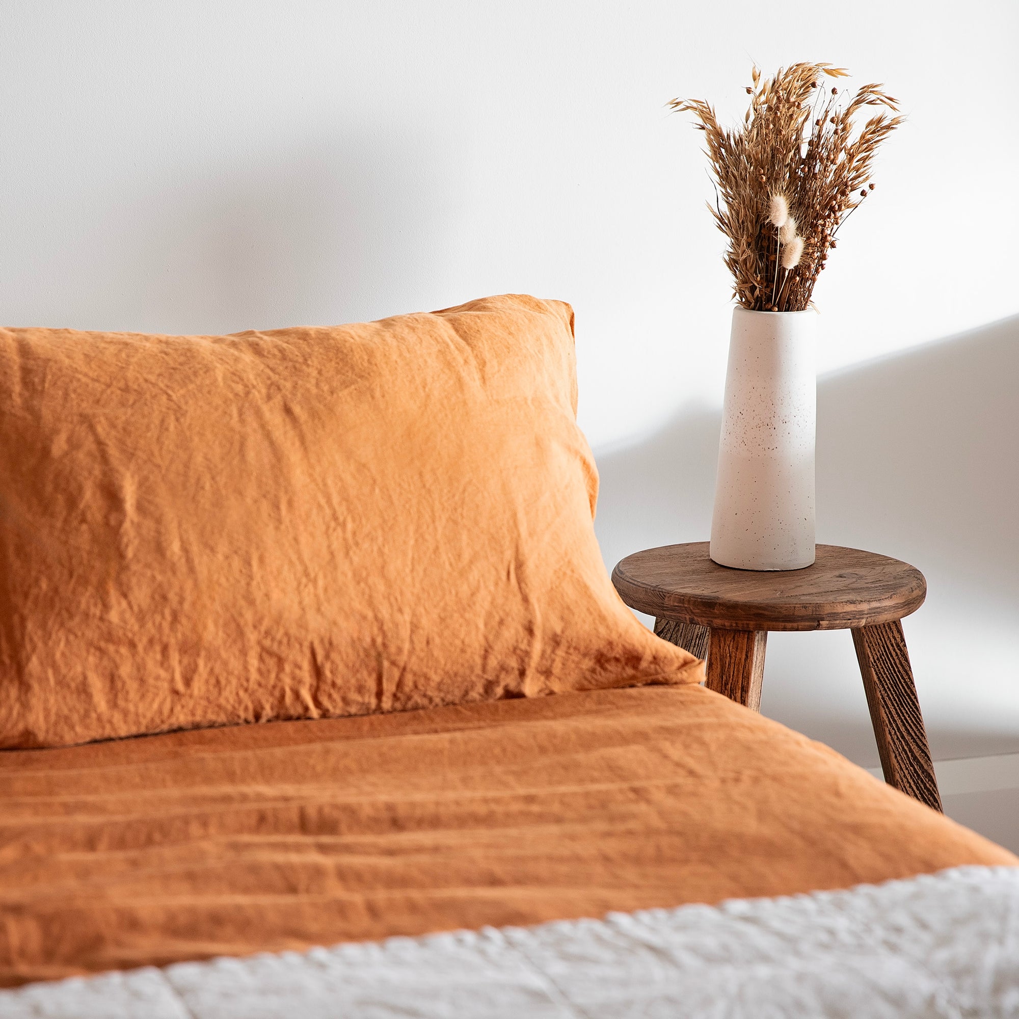 Rust Linen Duvet Cover