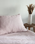 Dusky Pink Linen Duvet Cover