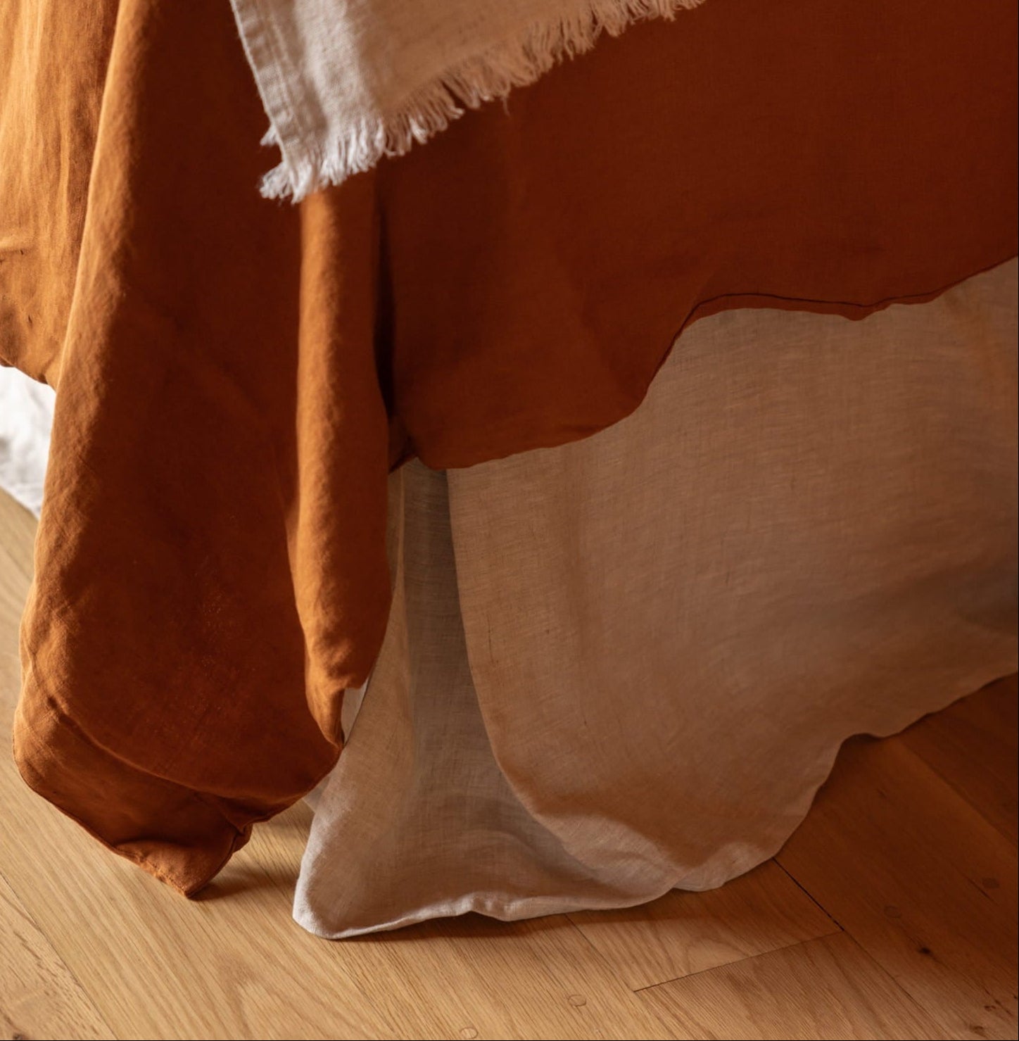 Natural linen valance