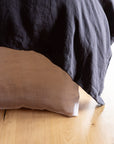 white linen valance