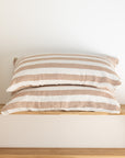 Hazelnut Stripe Linen Pillowcases 