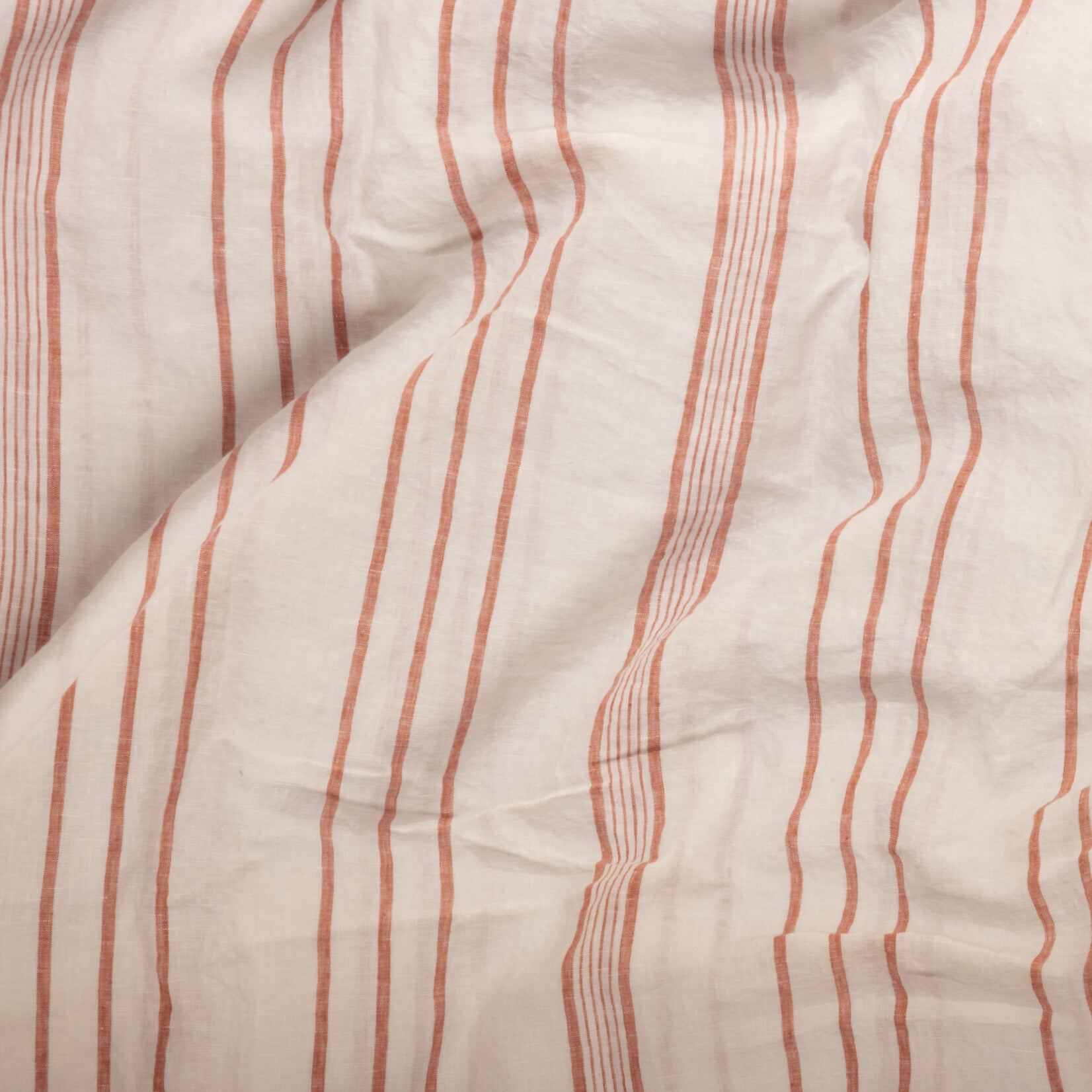 Rust Stripe Linen Fitted Sheets | The Linen Project – thelinenproject