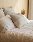 white linen duvet
