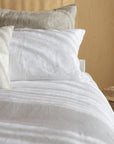 white linen duvet