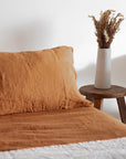 Rust Linen Duvet Cover