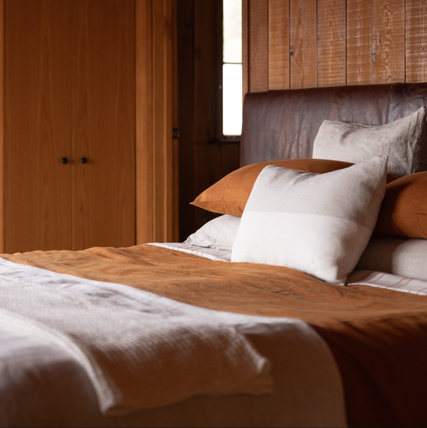 rust linen duvet cover