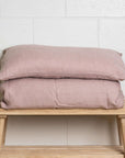 Dusky Pink 100% Pure French Flax Linen Pillowcase