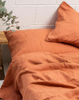 Clay 100% Pure French Flax Linen Duvet Cover