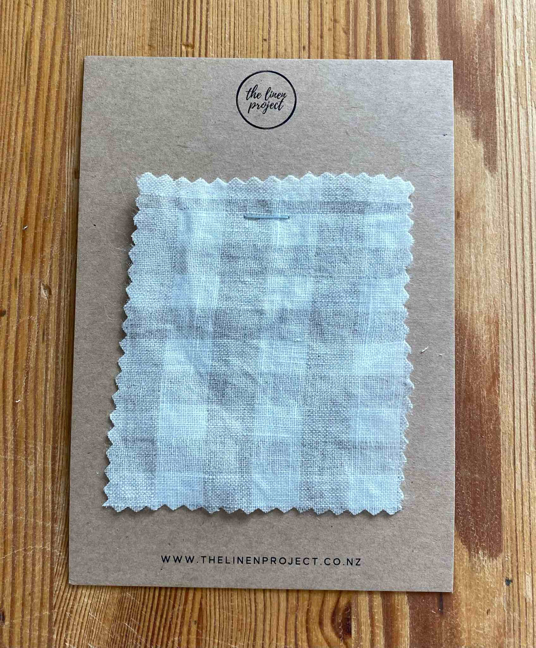 Natural Gingham 100% Pure French Flax Linen Bedding Sample