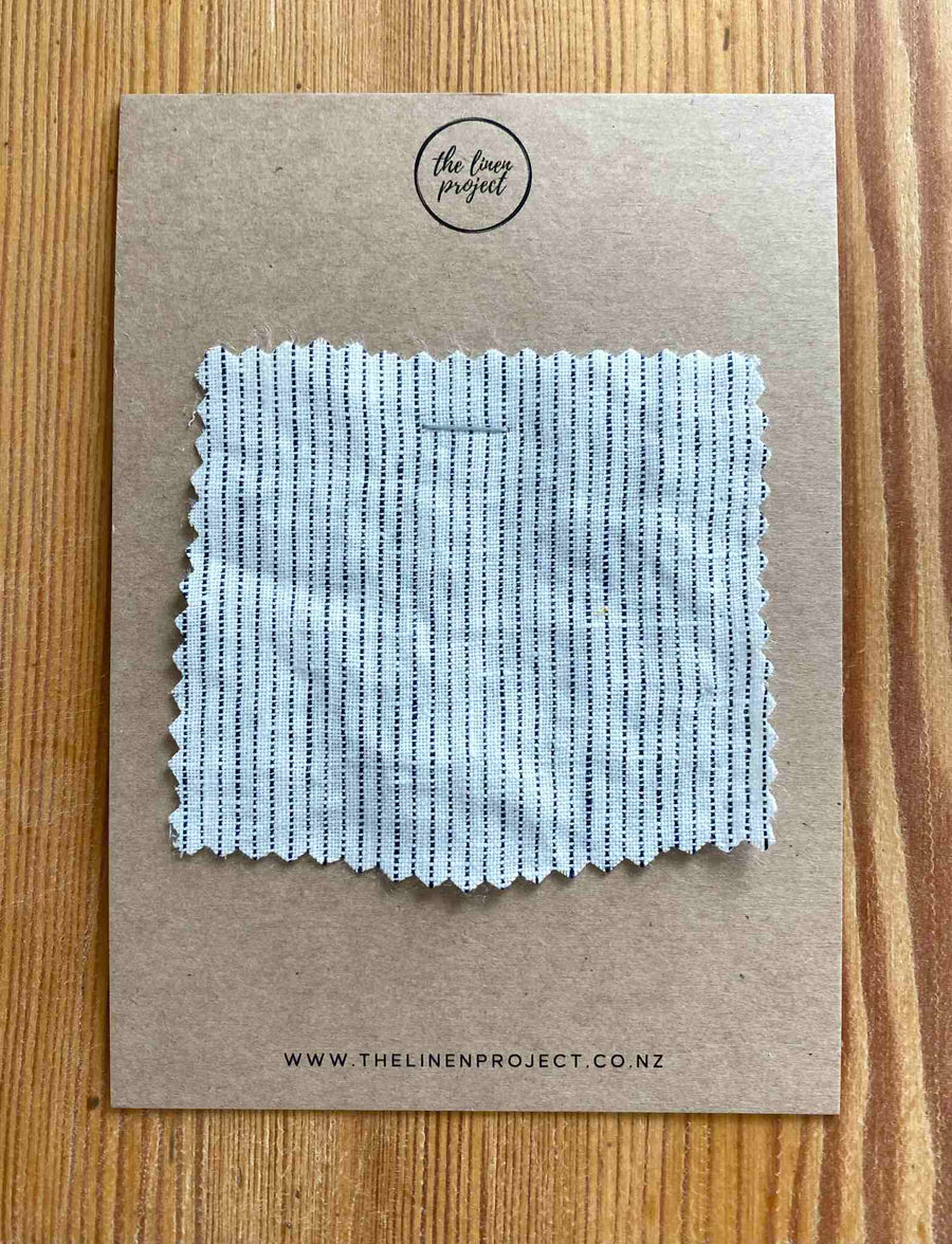 Pinstripe 100% Pure French Flax Linen Bedding Sample