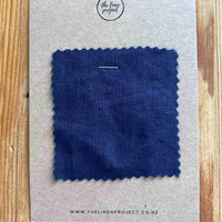 Midnight Blue 100% Pure French Flax Linen Bedding Sample
