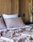 Dusky Pink 100% Pure French Flax Linen Pillowcase