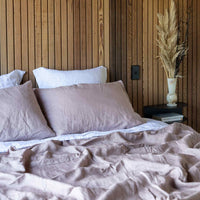 Dusky Pink 100% Pure French Flax Linen Duvet Cover