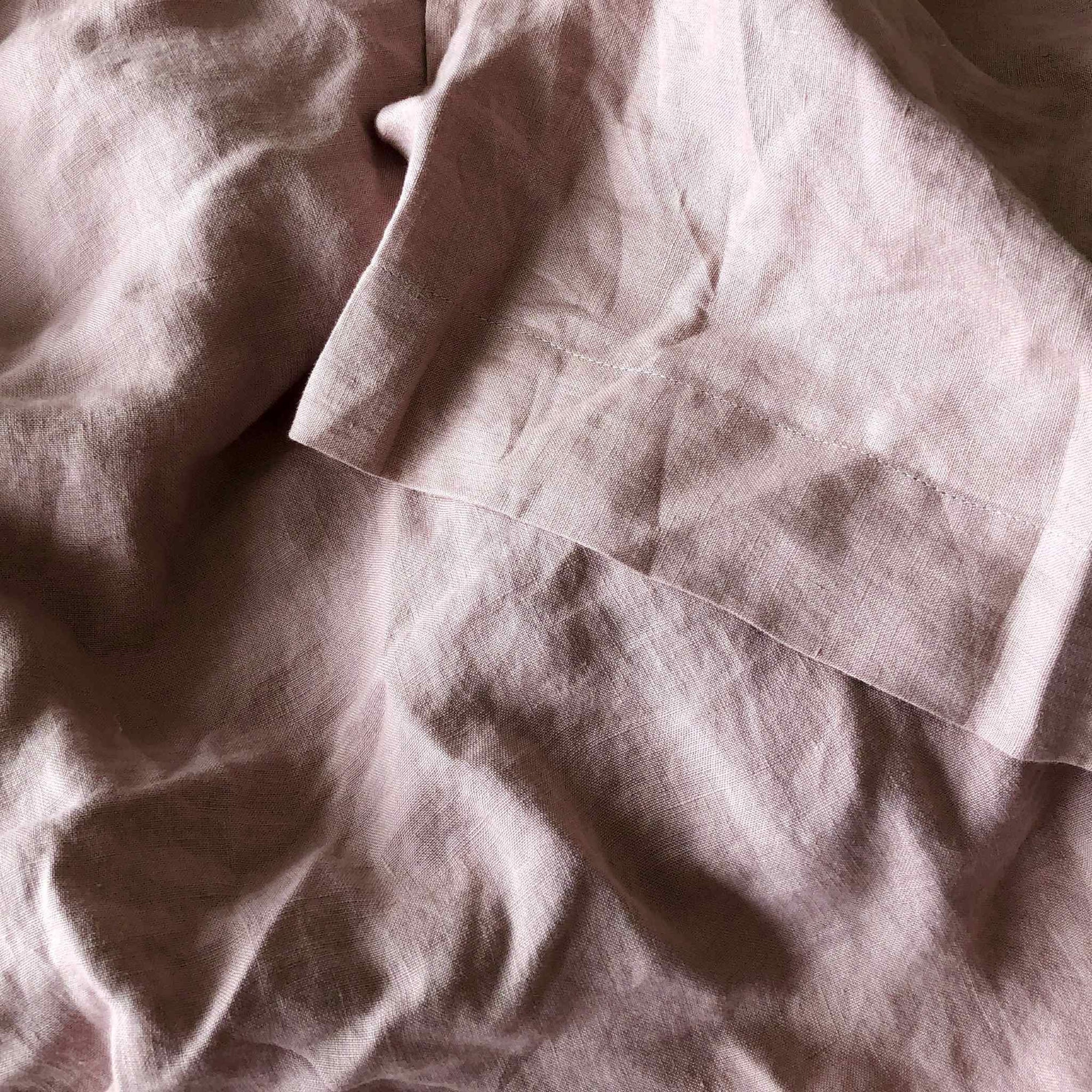 Dusky Pink 100% Pure French Flax Linen Flat Sheet