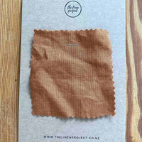 Rust 100% Pure French Flax Linen Bedding Sample
