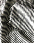 Charcoal stripe 100% Pure French Flax Linen Flat Sheet