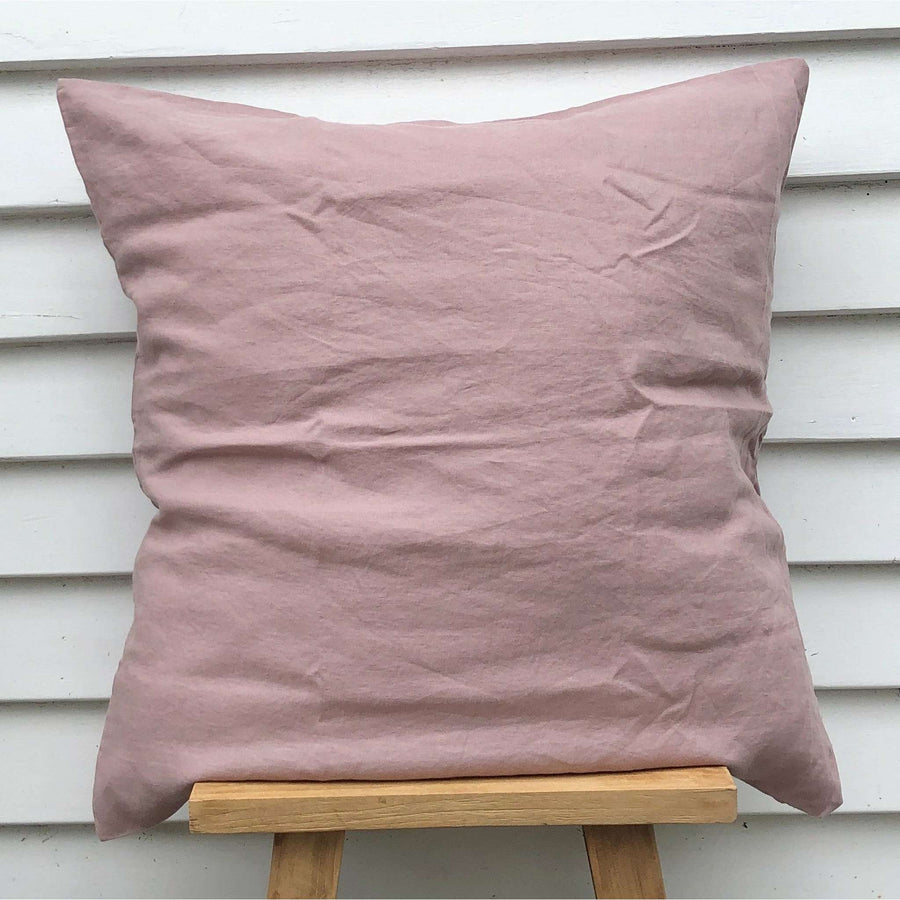 Dusky Pink 100% Pure French Flax Linen Pillowcase