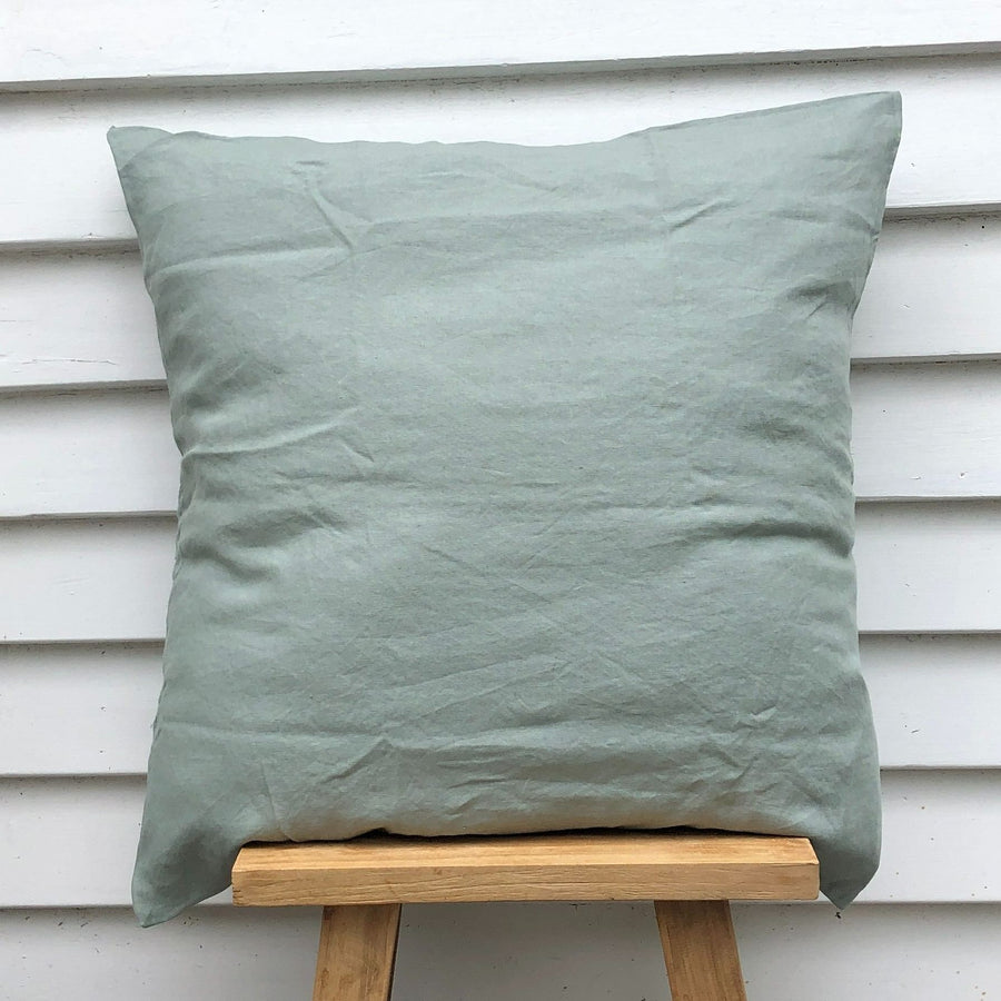 Sage Green 100% Pure French Flax Linen Pillowcase