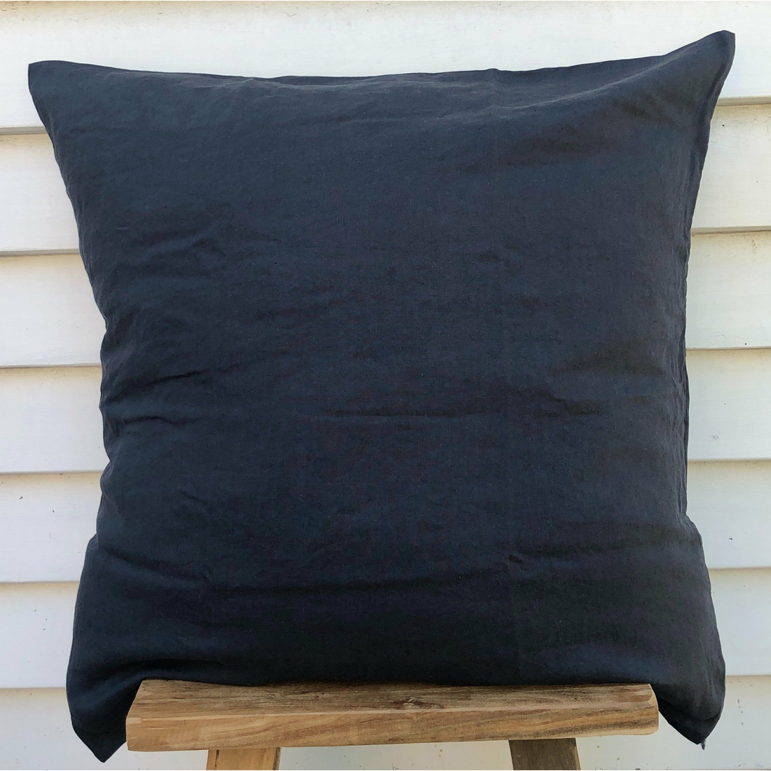 Midnight Blue 100% Pure French Flax Linen Pillowcase