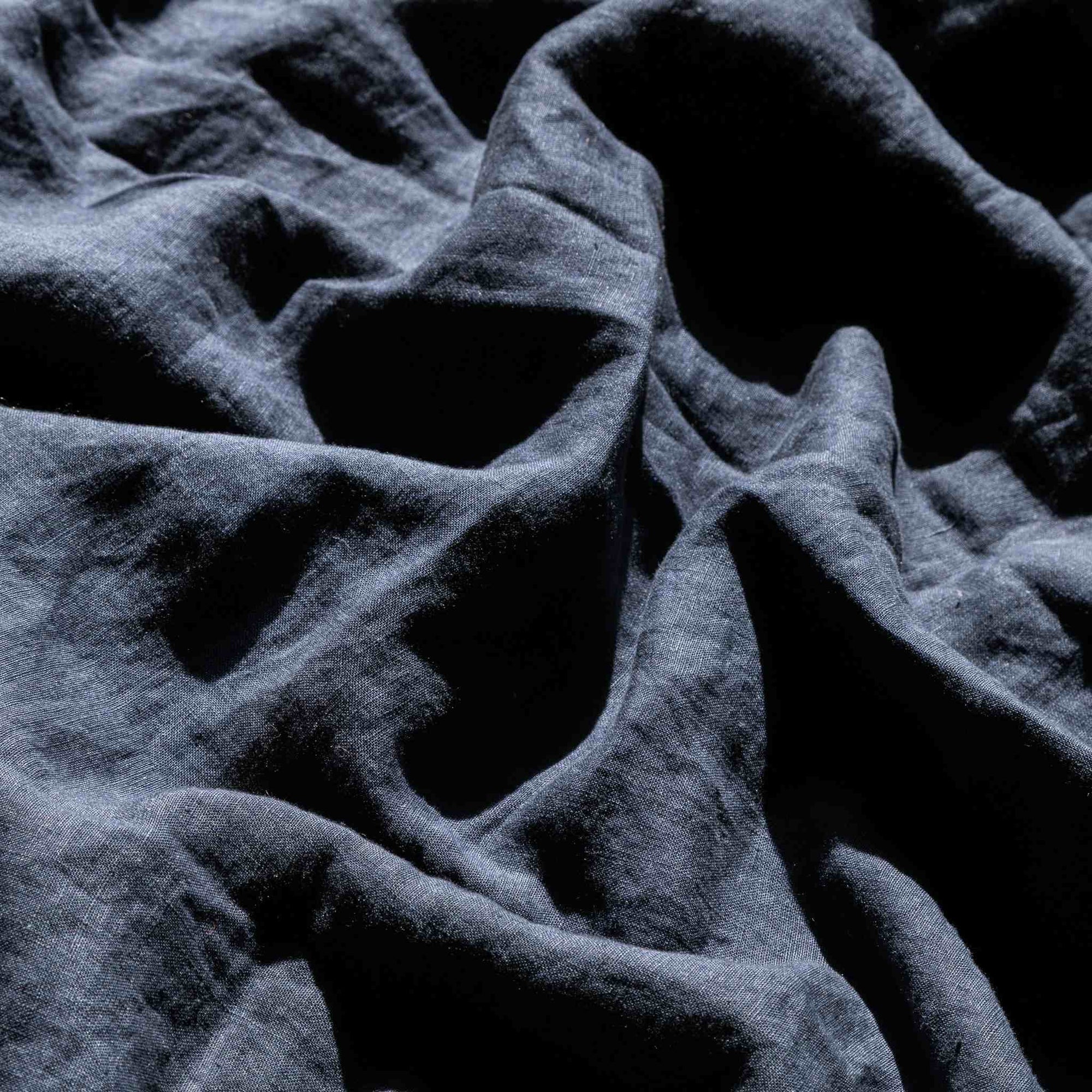 Midnight Blue 100% Pure French Flax Linen Duvet Cover