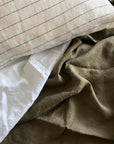 Olive 100% Pure French Flax Linen Duvet Cover