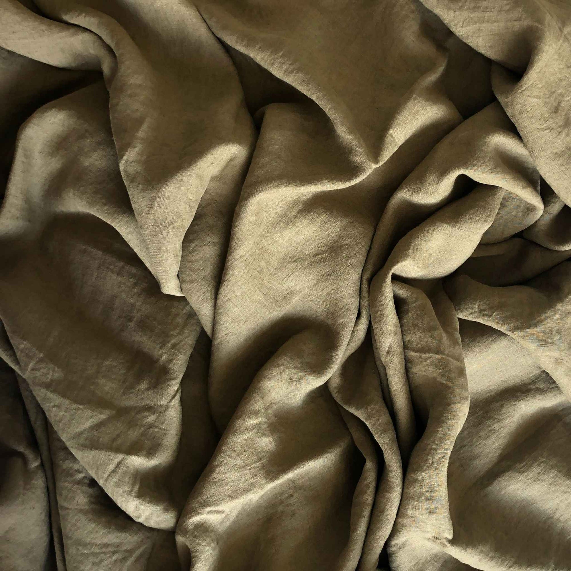 Olive 100% Pure French Flax Linen Duvet Cover